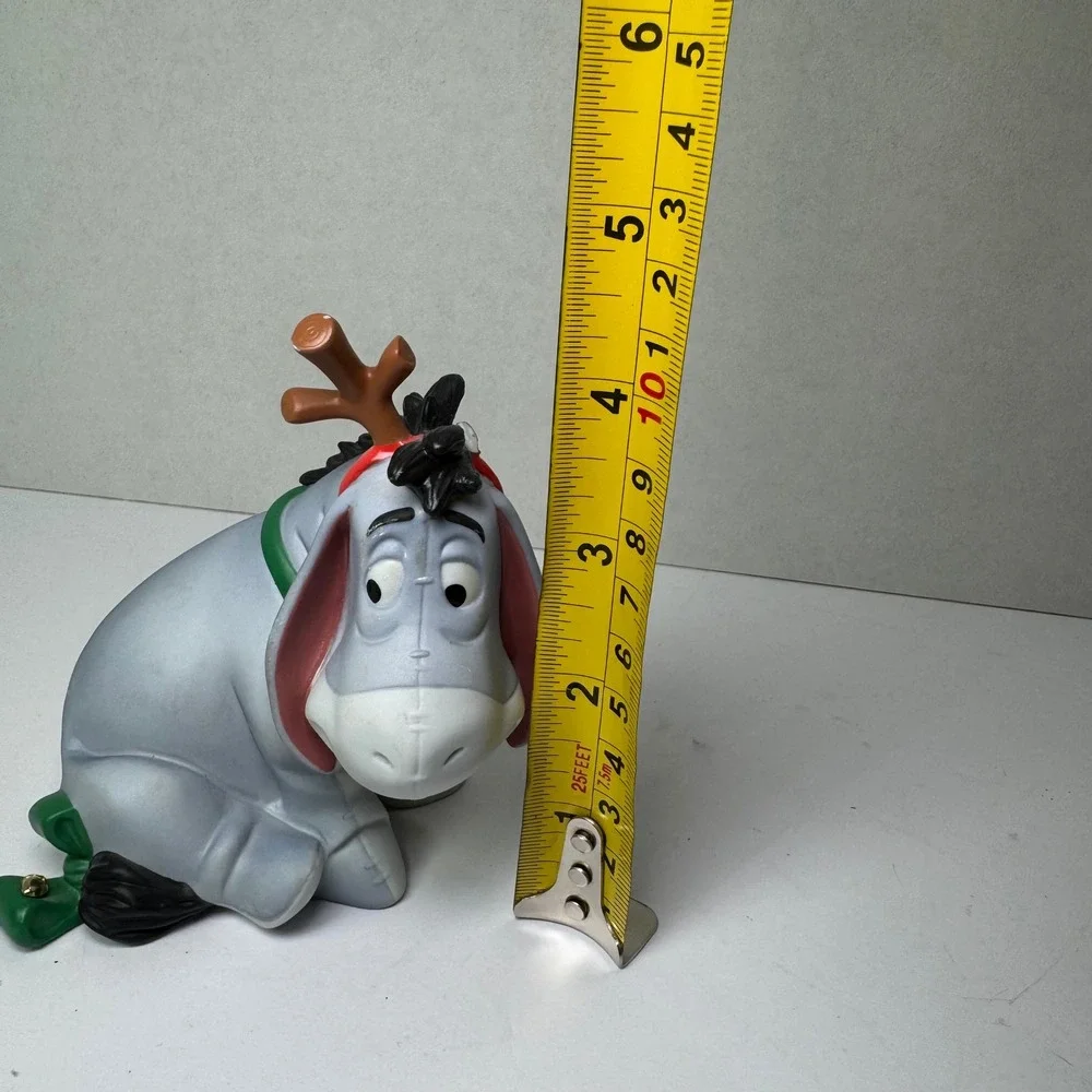 Disney Eeyore Christmas Figurine with Reindeer Antlers 